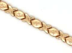 14kt Yellow gold X link bracelet