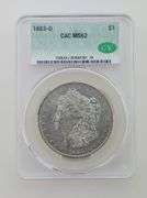1883 O Morgan Silver Dollar, CAC MS62