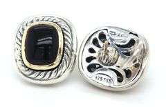 David Yurman Albion cable black onyx earrings