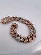 Men's Certified Diamond Puff Gucci Miami Cuban Link Bracelet ( 18 MM ) 17.00 carats of diamonds