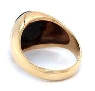 Estate 14K YG Man's Black Star Sapphire Ring