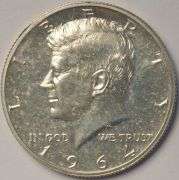 1964 Accent Hair Variety Proof Kennedy Half Dollar