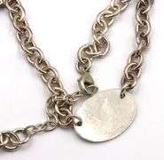 Vintage 925 sterling silver tag pendant on chain