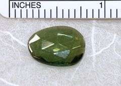 Moss Green Natural Tourmaline Rose-cut Cabochon