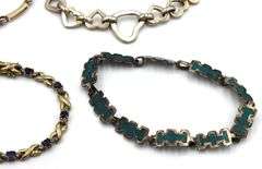 Group lot of vintage 925 sterling silver 6 bracelets