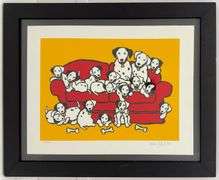 Marc Tetro '101 Dalmations, The Puppies Are Here!' Signed Serigraph Framed, 1997
