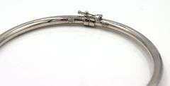 Easy to Wear 14K WG Hinged Bangle Bracelet