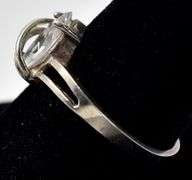 White Cz Ring in Sterling Silver