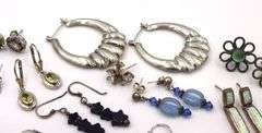 Group lot of Vintage 925 sterling silver earrings