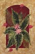 Tropical Signed Oil Painting on Canvas