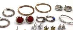Group lot of Vintage 925 sterling silver earrings
