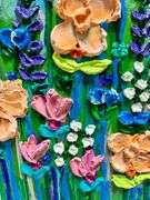 Heavy Impasto Peach Floral