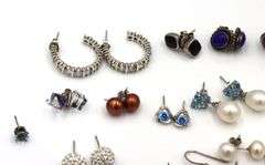 Group lot of vintage 925 sterling silver earrings