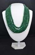 Beautiful 922.5 Cttw Genuine Jade 4 Strand Necklace