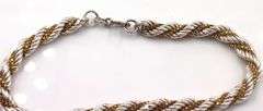 Set of Italian 925 sterling silver two tone necklace and bracelet