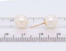 14kt Yellow gold 7.5-8mm pearl stud earrings