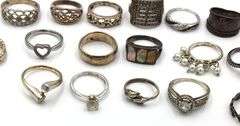 Group lot of Vintage 925 sterling silver rings