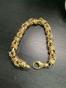 14K SOLID GOLD BYZANTINE STYLE LADIES BRACELET