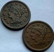 1851 1852 Large Cents