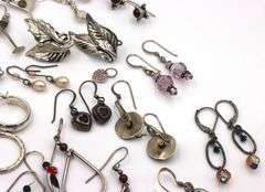 Group lot of Vintage 925 sterling silver earrings