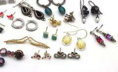 Group lot of Vintage 925 sterling silver earrings