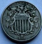 1868 Shield Nickel