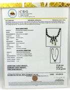 Stunning 37.00 Pear Shaped Faceted Blue Sapphire & 6.05 Diamond Necklace in 14K White Gold Over Ster