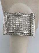 MEN'S CERTIFIED 14K WHITE GOLD DIAMOND RING. 7.50 CARATS OF DIAMONDS