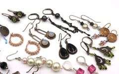 Group lot of vintage 925 sterling silver earrings