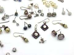 Group lot of vintage 925 sterling silver earrings