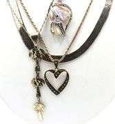 Group lot of 4 Vintage 925 sterling silver necklaces