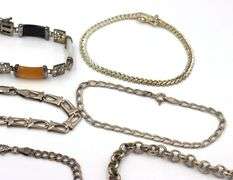 Group lot of 8 Vintage 925 sterling silver bracelets
