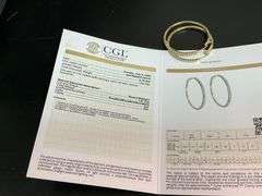 14K YELLOW GOLD FLEXIBLE HOOP EARRING WITH DIAMONDS .IT'S TIMELESS, CLASSIC, FASHIONABLE, LIGHTWEIGH