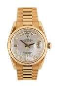 Rolex President Day-Date 118238, 36mm, Diamond MOP Dial, 18K Yellow Gold Watch