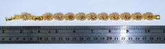 18 Kt Yellow Gold Plate Lab Simulated Orange Sapphire 4 Piece Jewelry Set