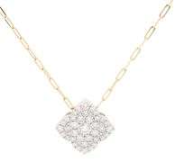 New Frederic Sage 1.09ctw Diamond Large Fleur D’mour Pendant Necklace in 14K