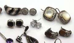 Group lot of Vintage 925 sterling silver earrings
