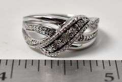 Diamond Ring in Sterling Silver