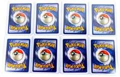 8 Pokémon 1st Edition Trade Cards
