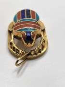 18k Gold Hand Made Egyptian Scarab Charm