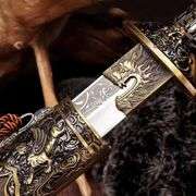 Dragon & Tiger Hand-Forged Katana Samurai Sword