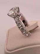 CERTIFIED BRAND NEW 14K WHITE GOLD DIAMOND ENGAGEMENT RING . 8.53 CARATS