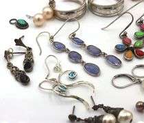 Group lot of Vintage 925 sterling silver earrings
