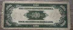 500 Dollar U.S Bill