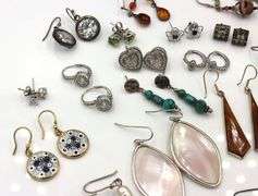 Vintage 925 sterling silver group lot of earrings