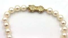 Blue Lagoon 7x6.5mm pearl bracelet in 14kt yellow gold