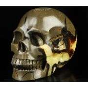 5-Inch Hand Carved Dragon Septarian Skull Gemstone