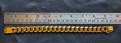 Huge 91.5 Gram 14 Kt Gold Plate Curb Link Bracelet