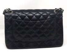 Chanel large black double flap Caviar bag