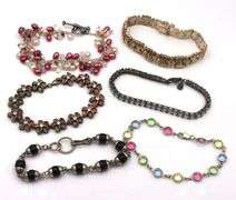 Group lot of 6 vintage 925 sterling silver bracelets